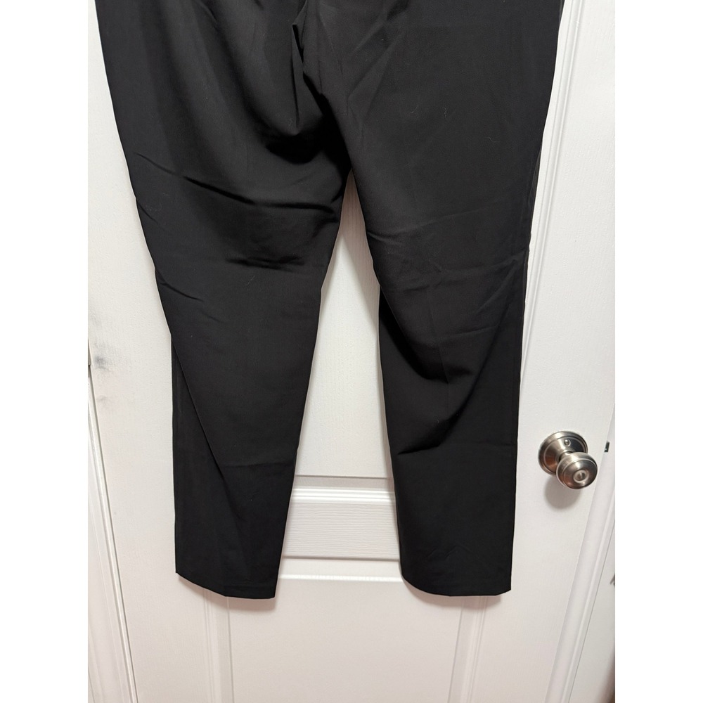 Tahari Black Straight-Leg Trousers with Gold Zipper Detail - Picture 13 of 16